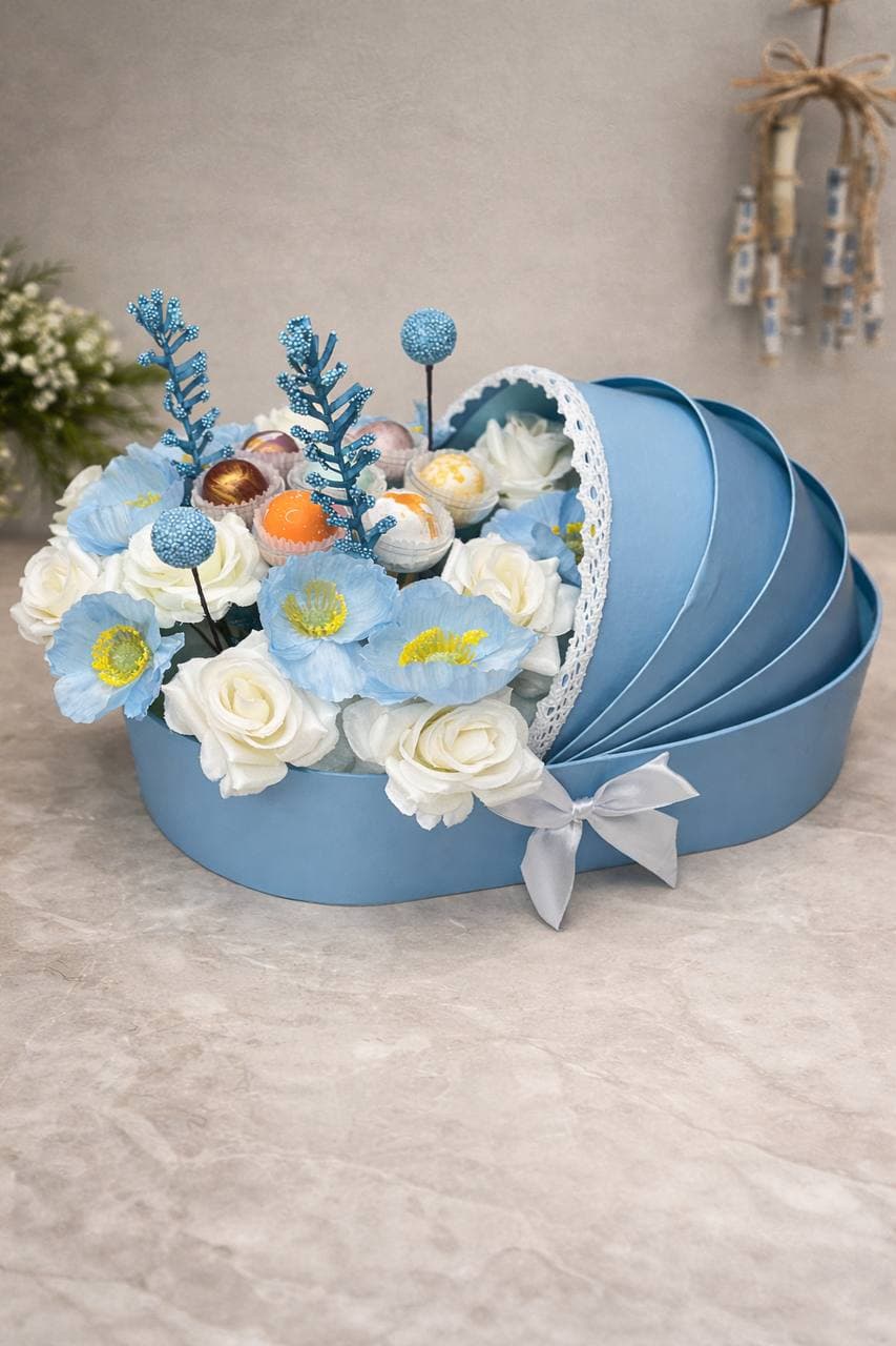 Coffret Floral Naissance Garçon